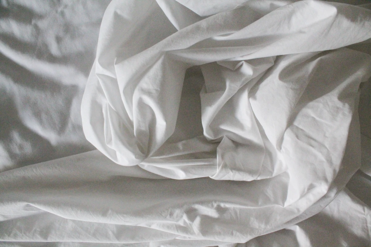 Close-up of soft white cotton fabric