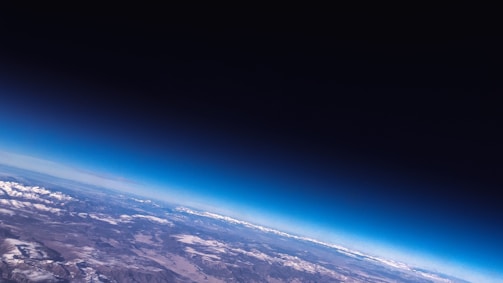 outer space photography of earth