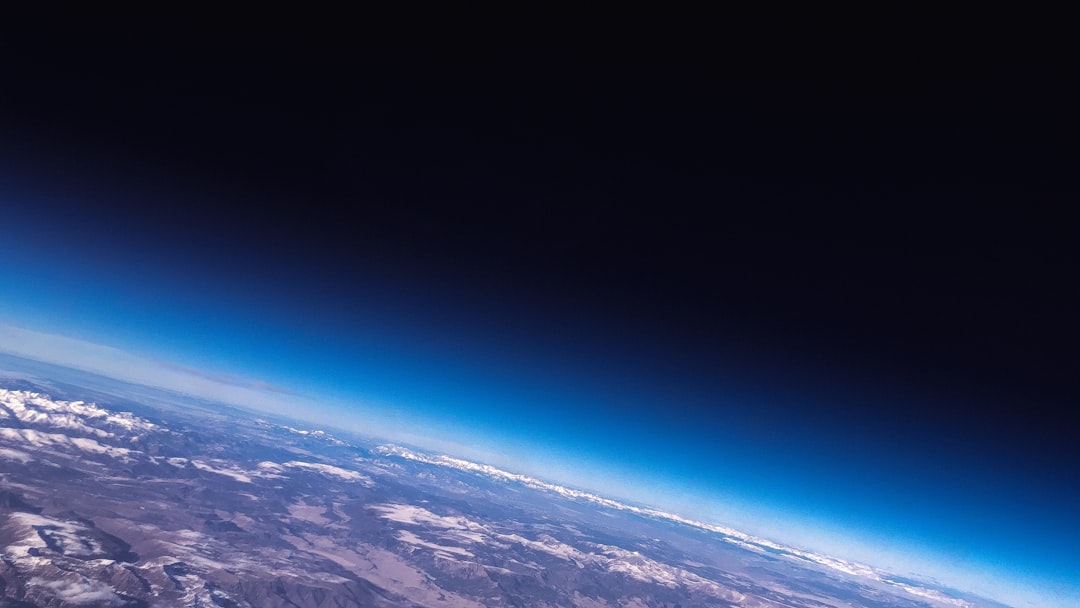 outer space photography of earth,