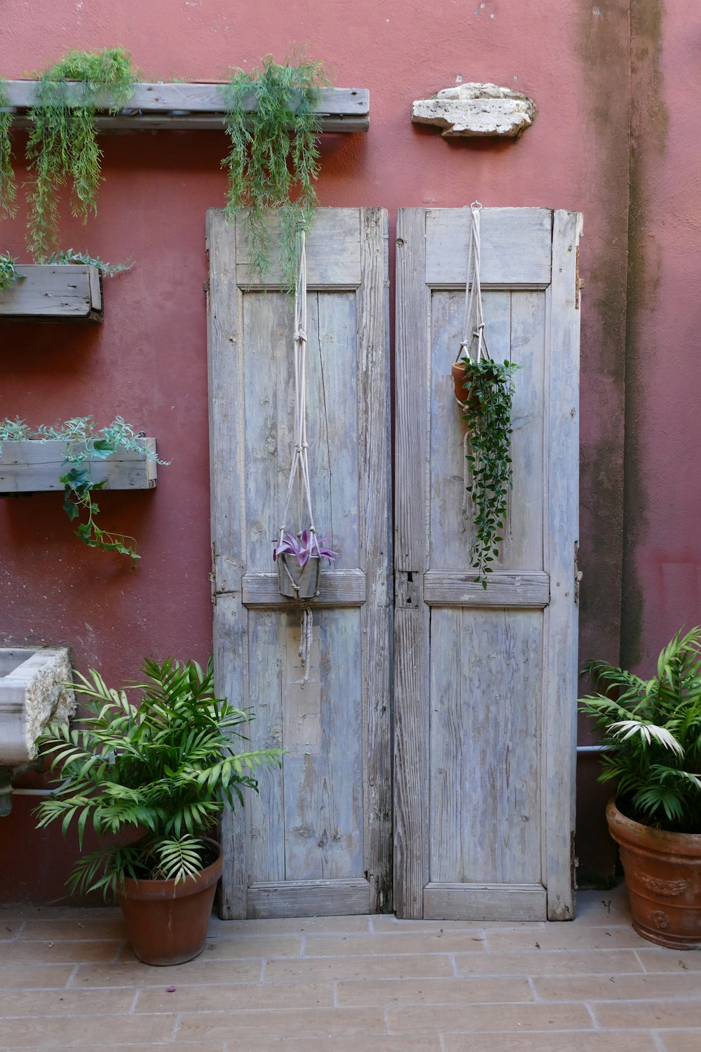 brown wooden door