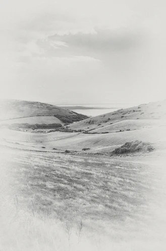 Dreamlike landscape with soft gradients and ethereal light.