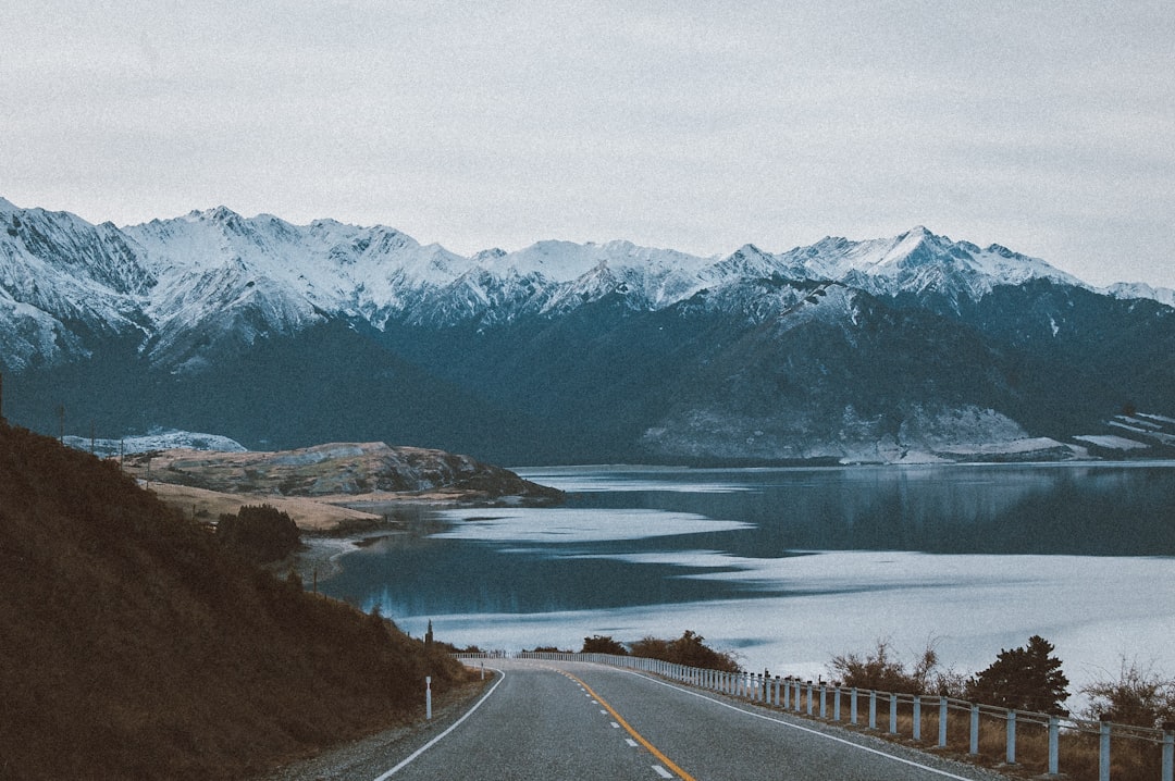 body of water by the island, Scenic views all along the way in NZ