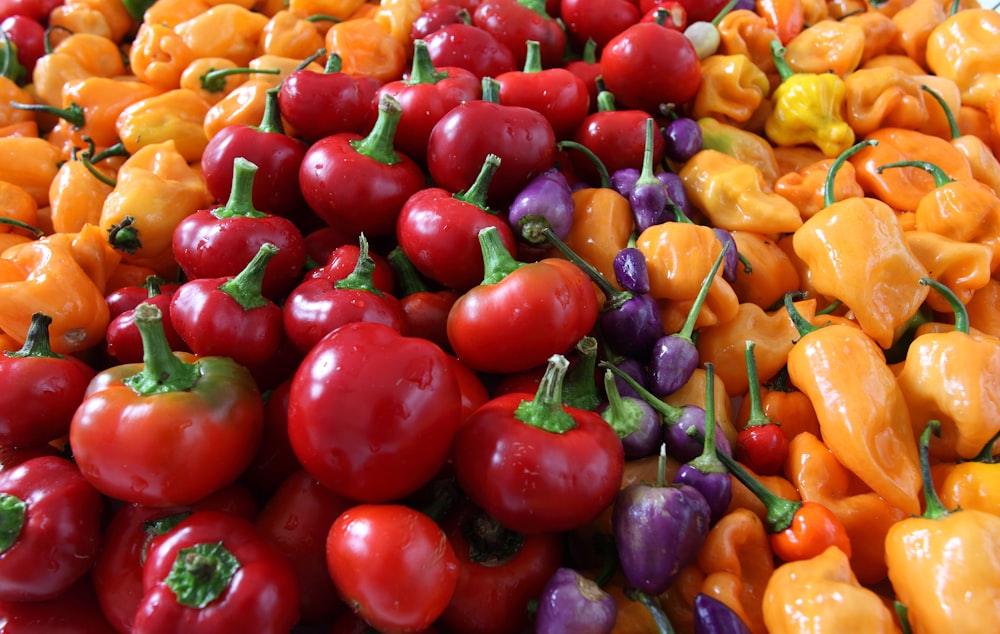 assorted-color bell peppers