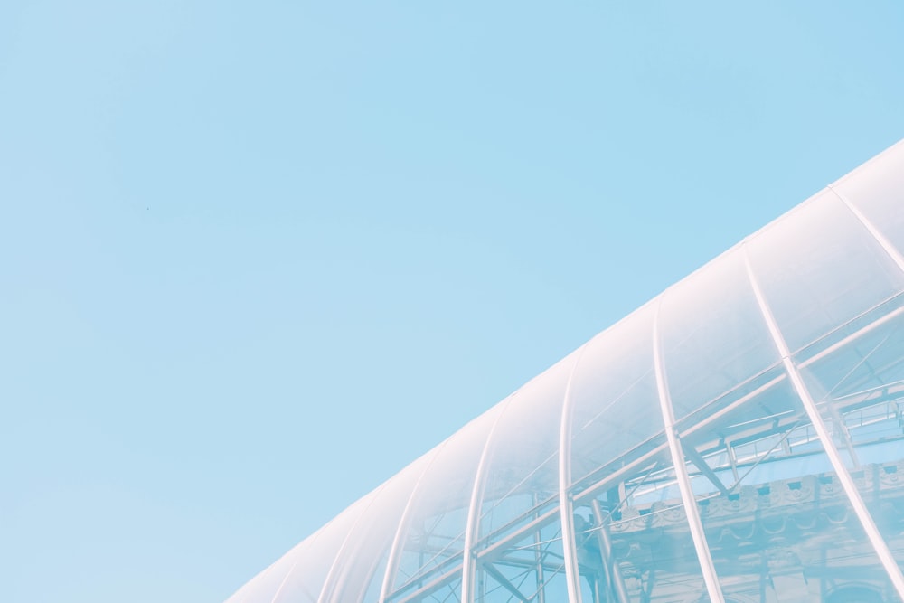 low-angle photography of glass dome building