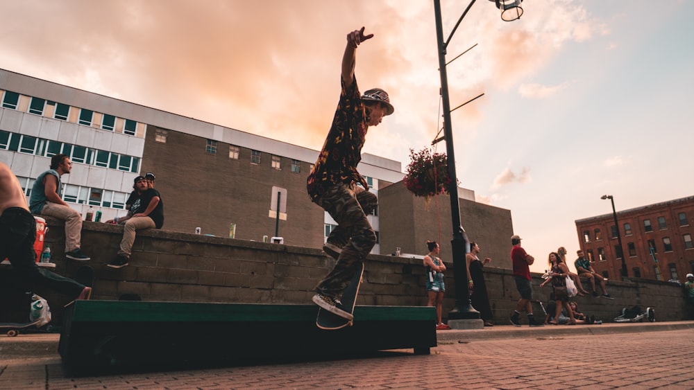 skater exhibiting on road