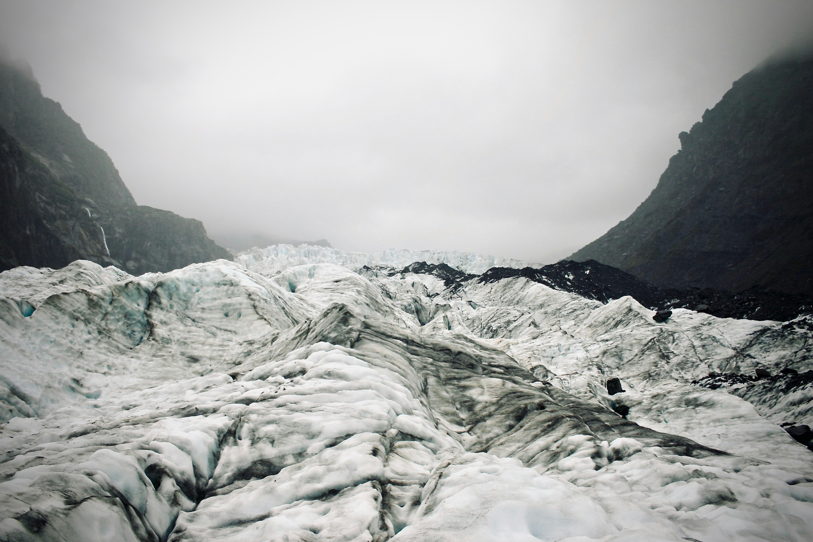 mountain covered by snow, Fox Glacier