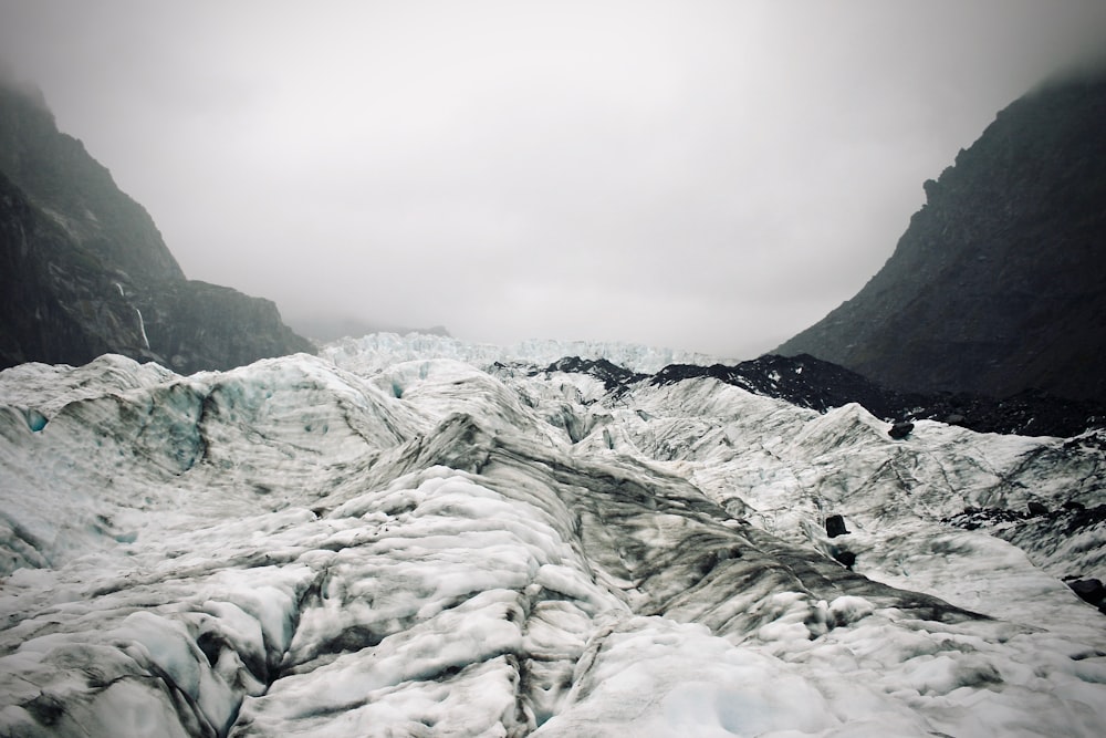 mountain covered by snow