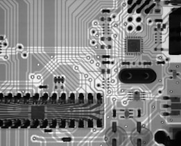 a close up of a computer circuit board