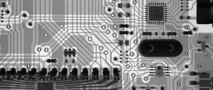a close up of a computer circuit board