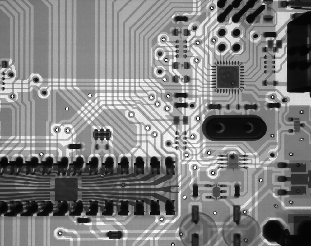 a close up of a computer circuit board