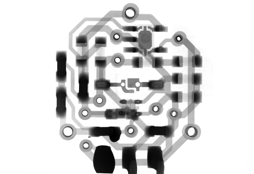 gray and back circuit illustration