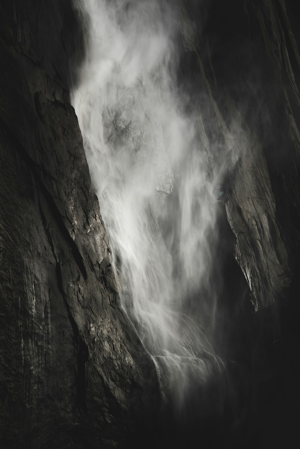 white waterfalls