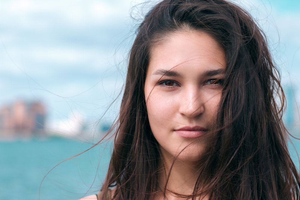 selective focus photo of woman face