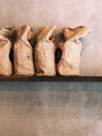 four brown sacks