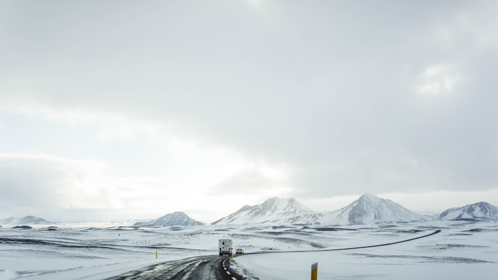 landscape photo of mountains covered with snow