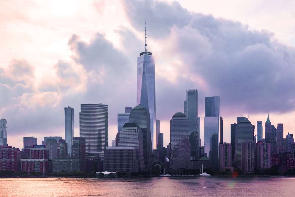 a view of a large city with tall buildings