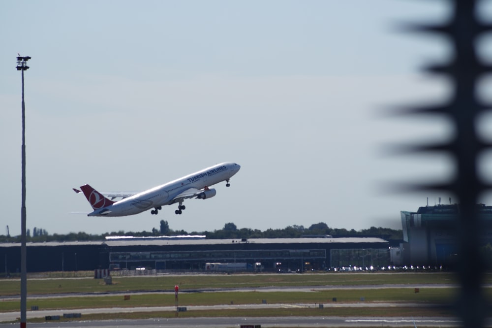 passenger plane about to take-off