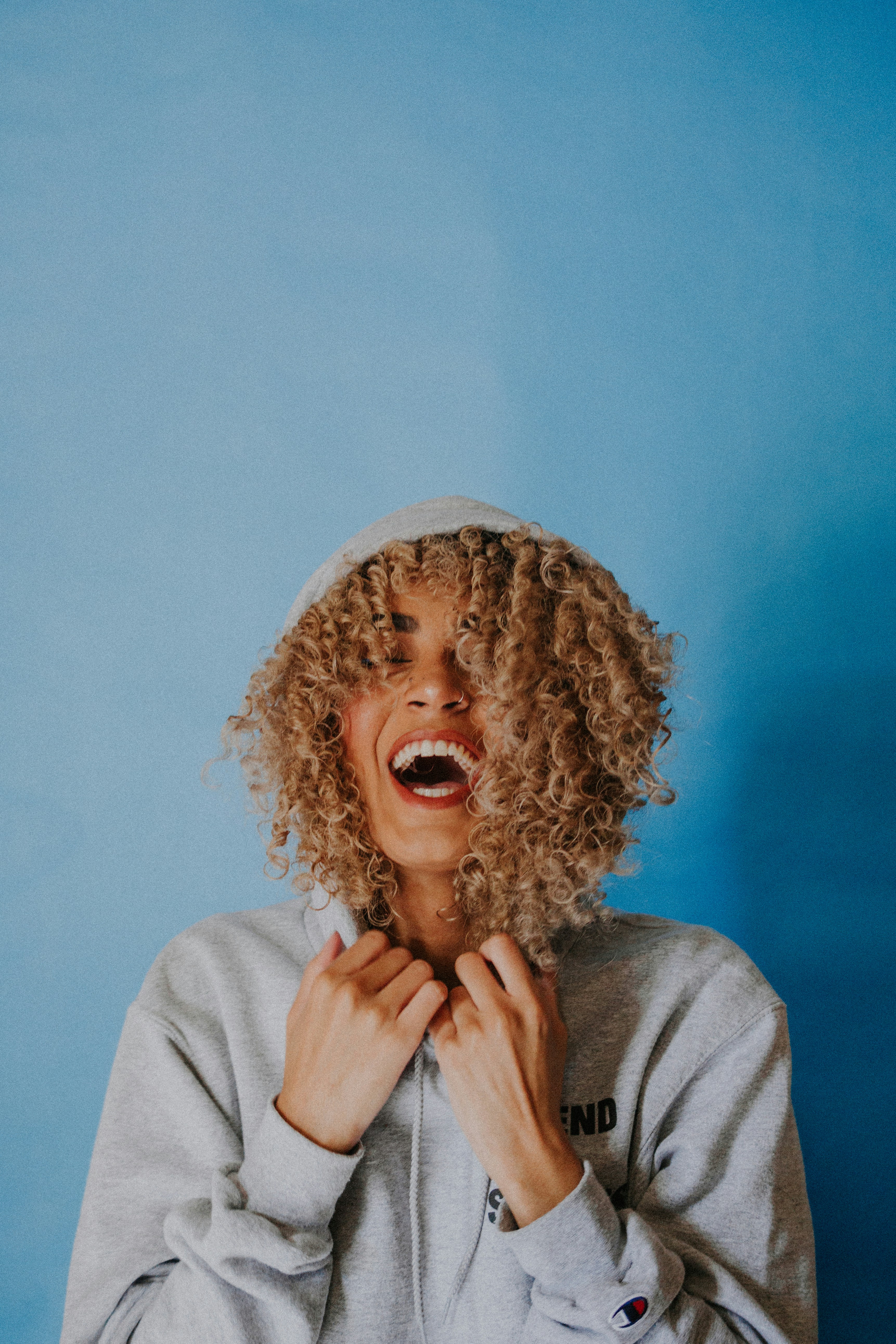 Nadhia doing what she enjoys most - laughing.