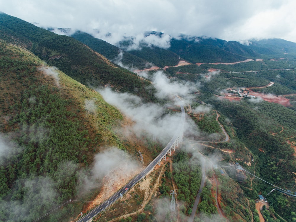 aerial photography of highway at daytime