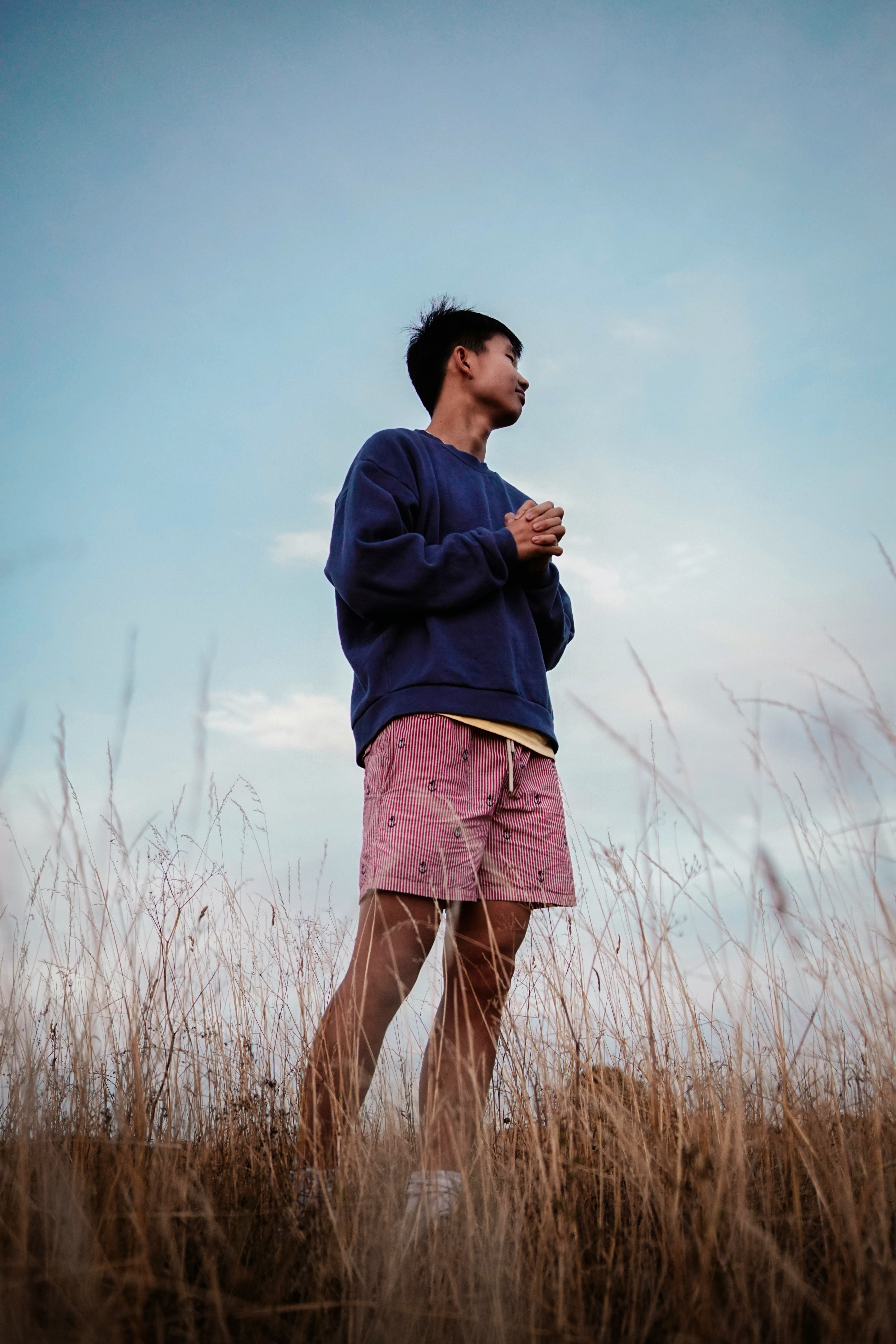 man standing on the field