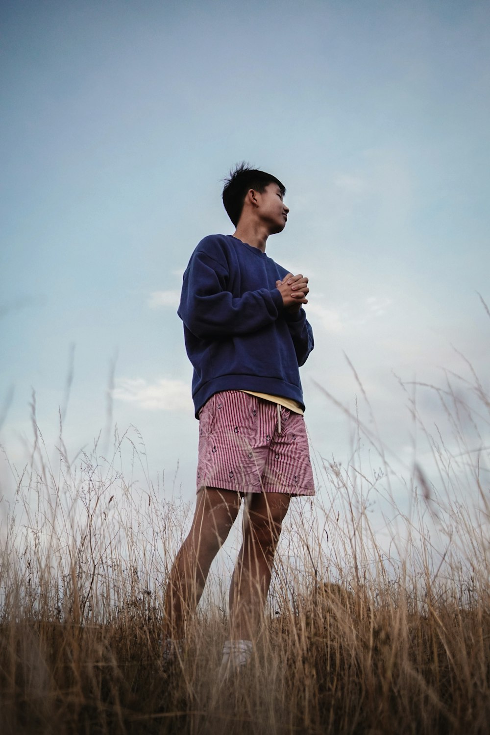 man standing on the field