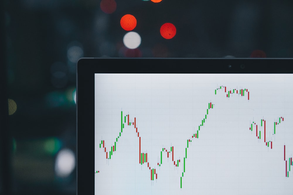 selective focus photography of graph