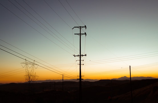 two transmission towers