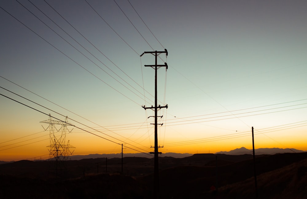 two transmission towers