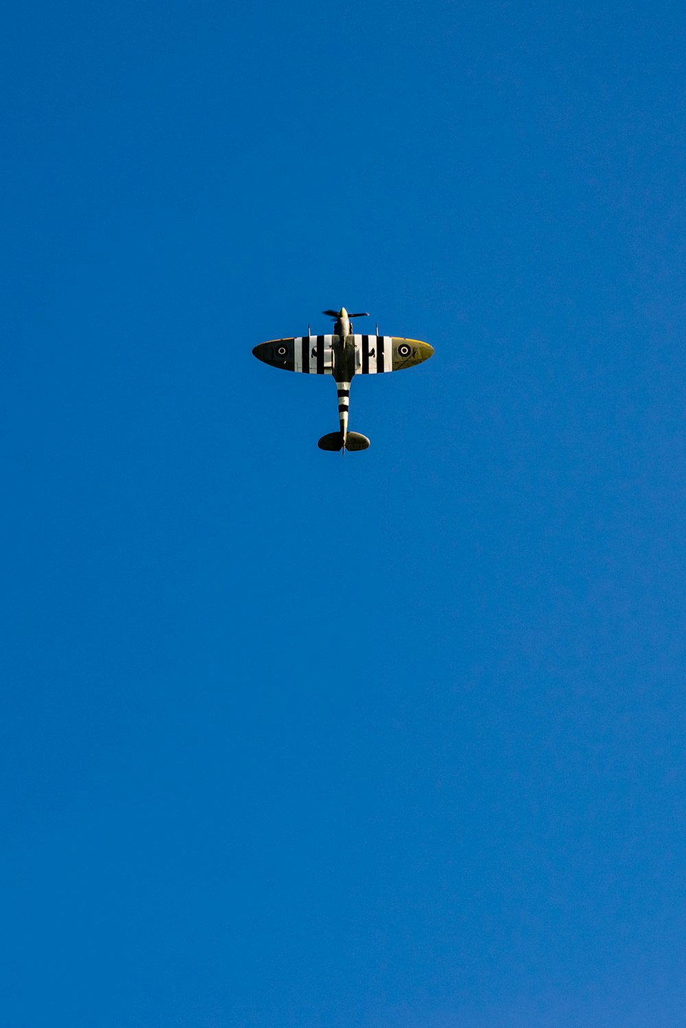 avião cinza e branco sob o céu azul