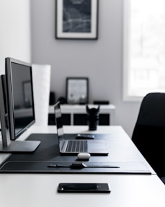 laptop on desk