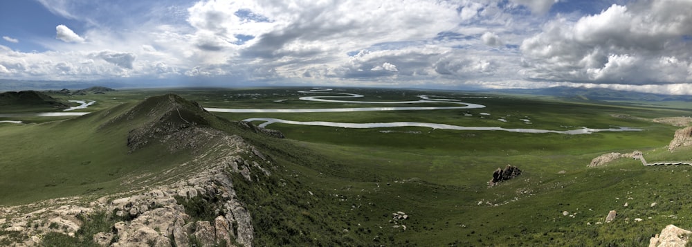 aerial view of mountain