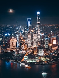 aerial photo of buildings