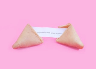 fortune cookie with Patience with others is good message