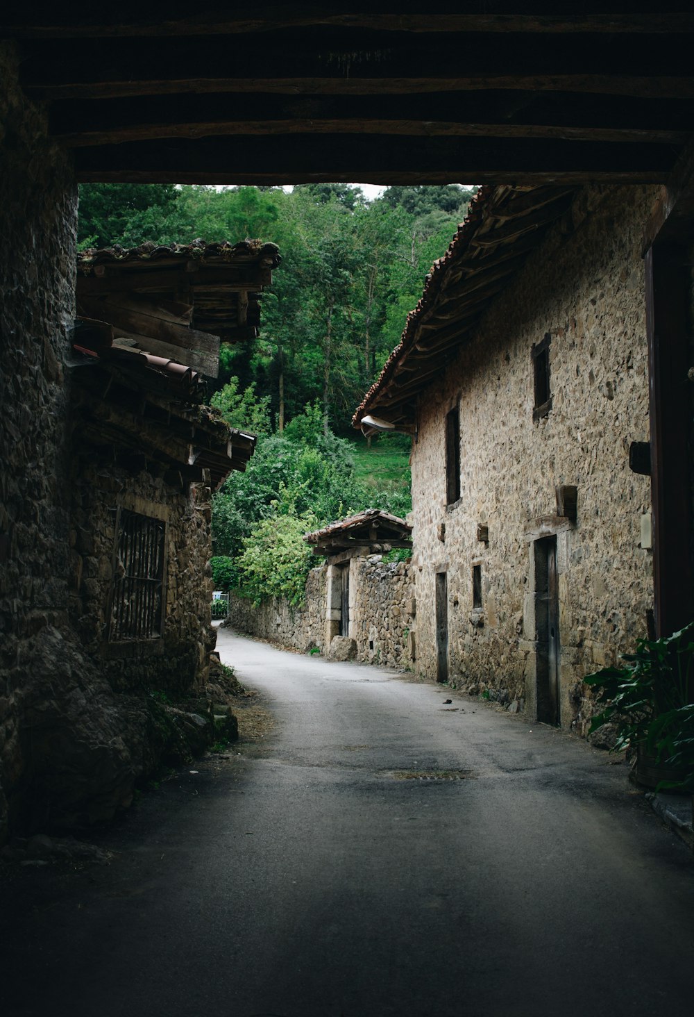 maison en béton brun et blanc