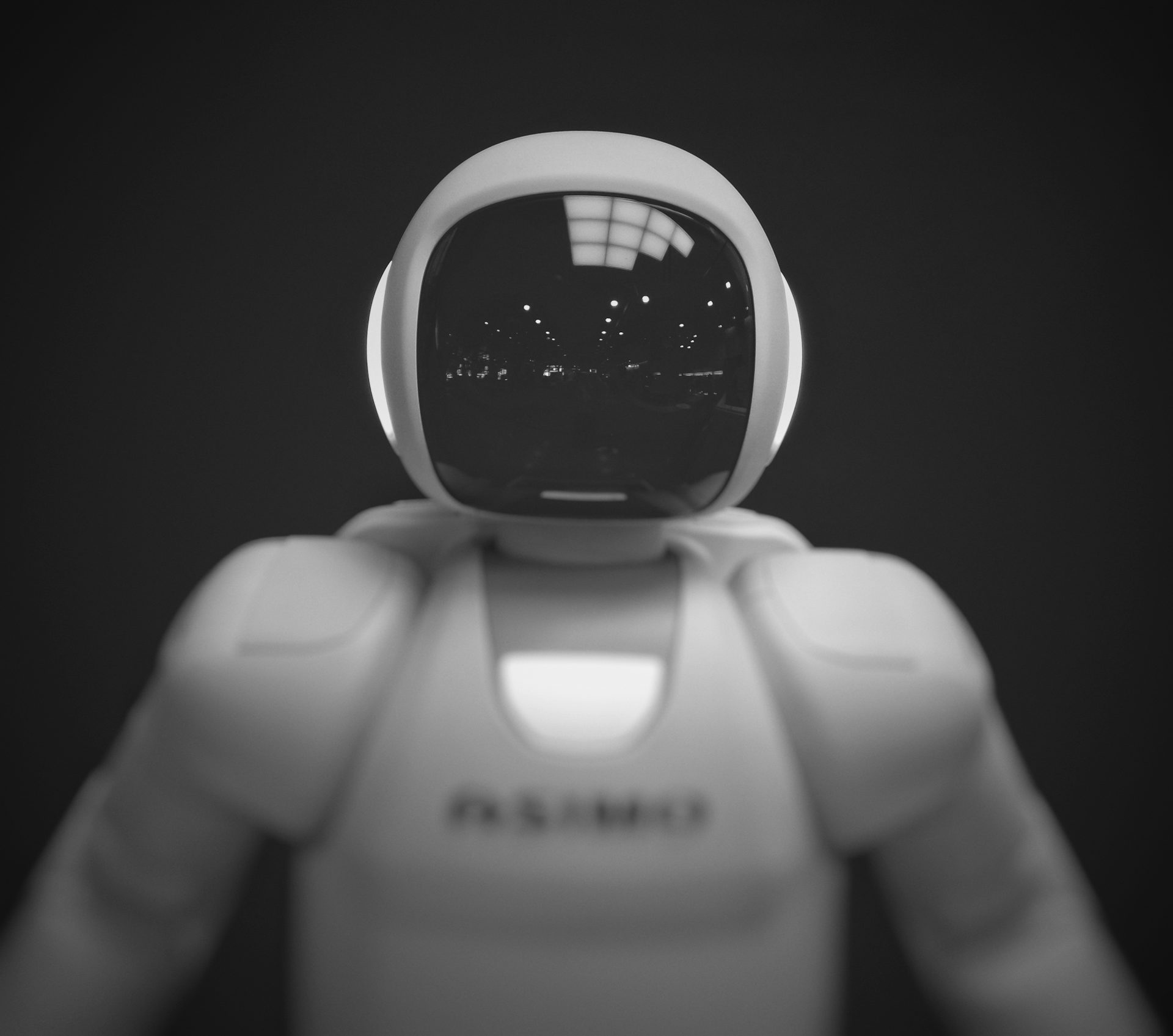 Photo of a robot looking into the camera