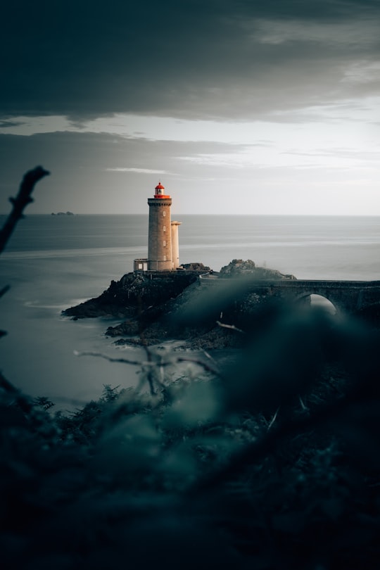 brown lighthouse in Le Phare du Petit Minou France