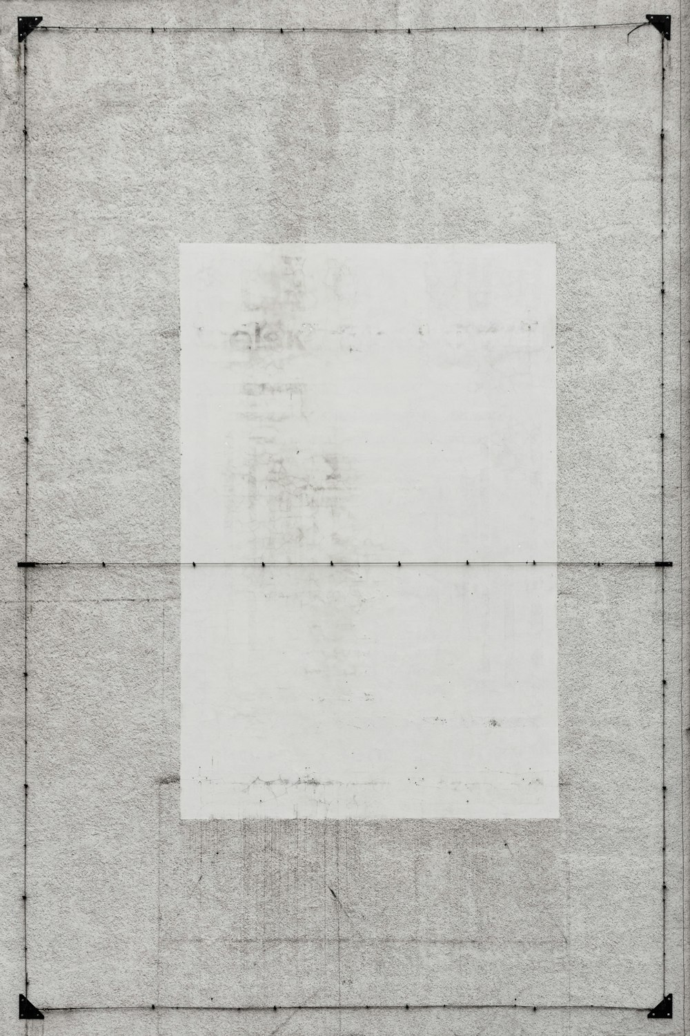 a drawing of a square on a sheet of paper
