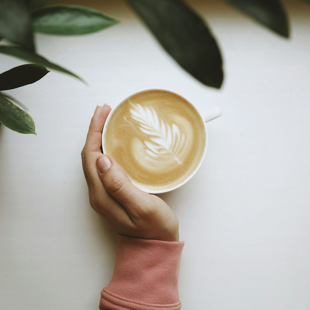 white ceramic cup