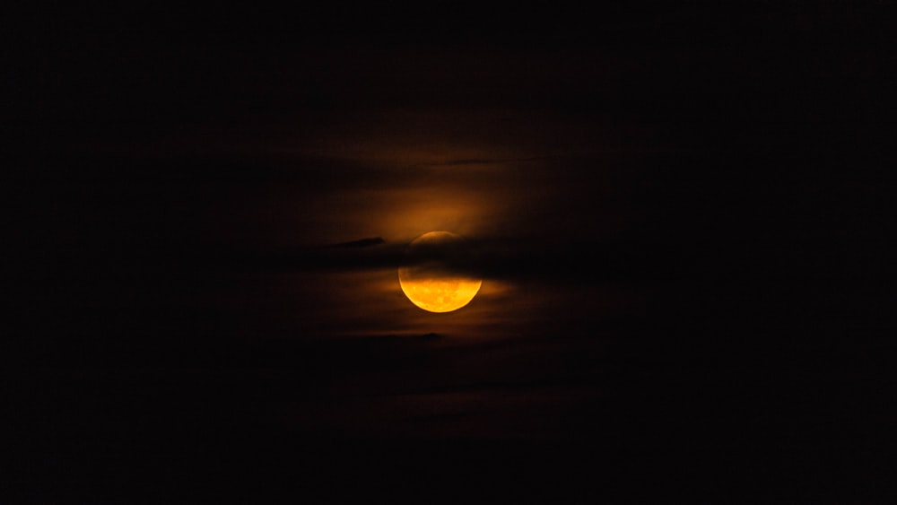 silhouette photo of moon