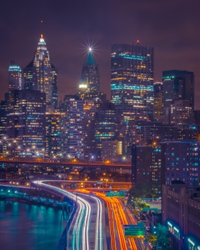 A vibrant cityscape timelapse shot showcasing dynamic urban life.