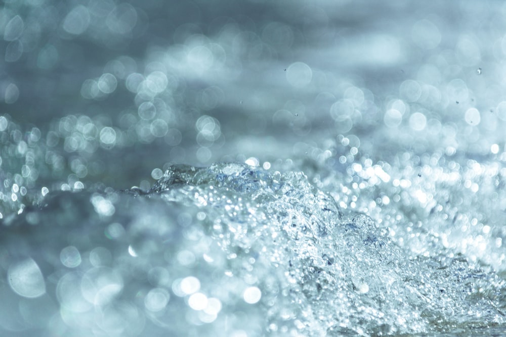 a close up of a wave in the water