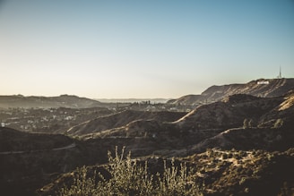 A scenic view of vacant land in Santa Clarita, CA.