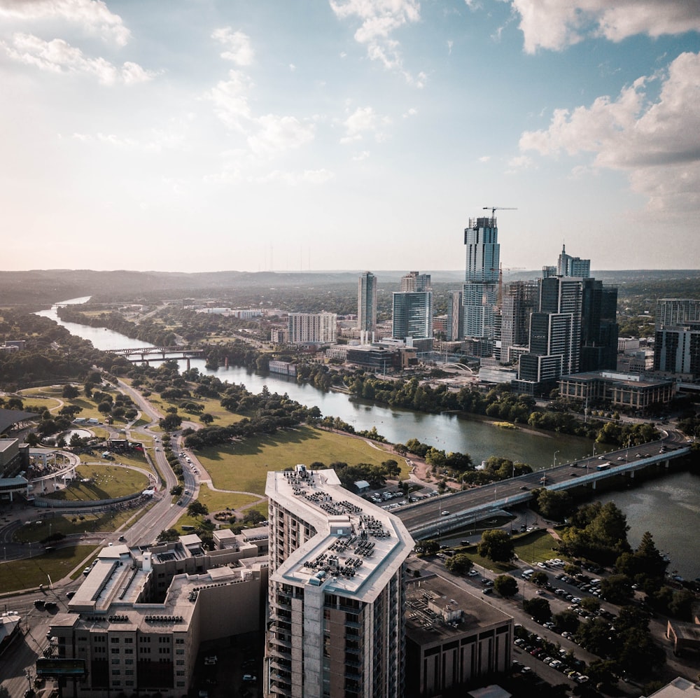 aerial view of city