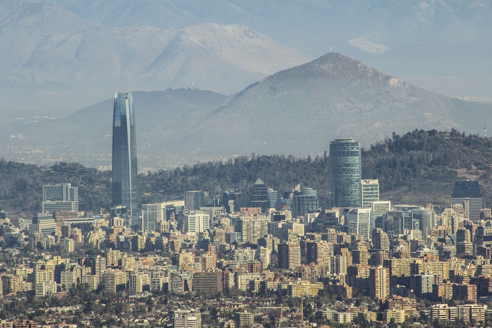 aerial photo of city