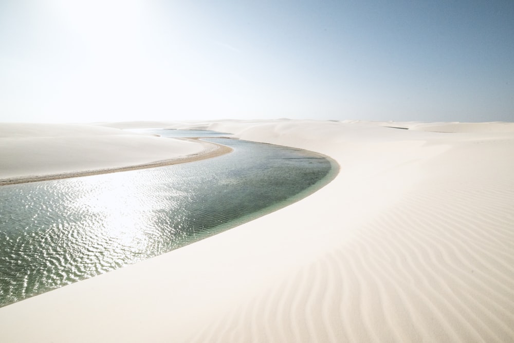 river in desert at daytime
