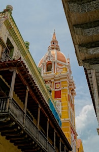 yellow concrete structure