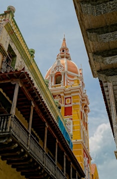 yellow concrete structure
