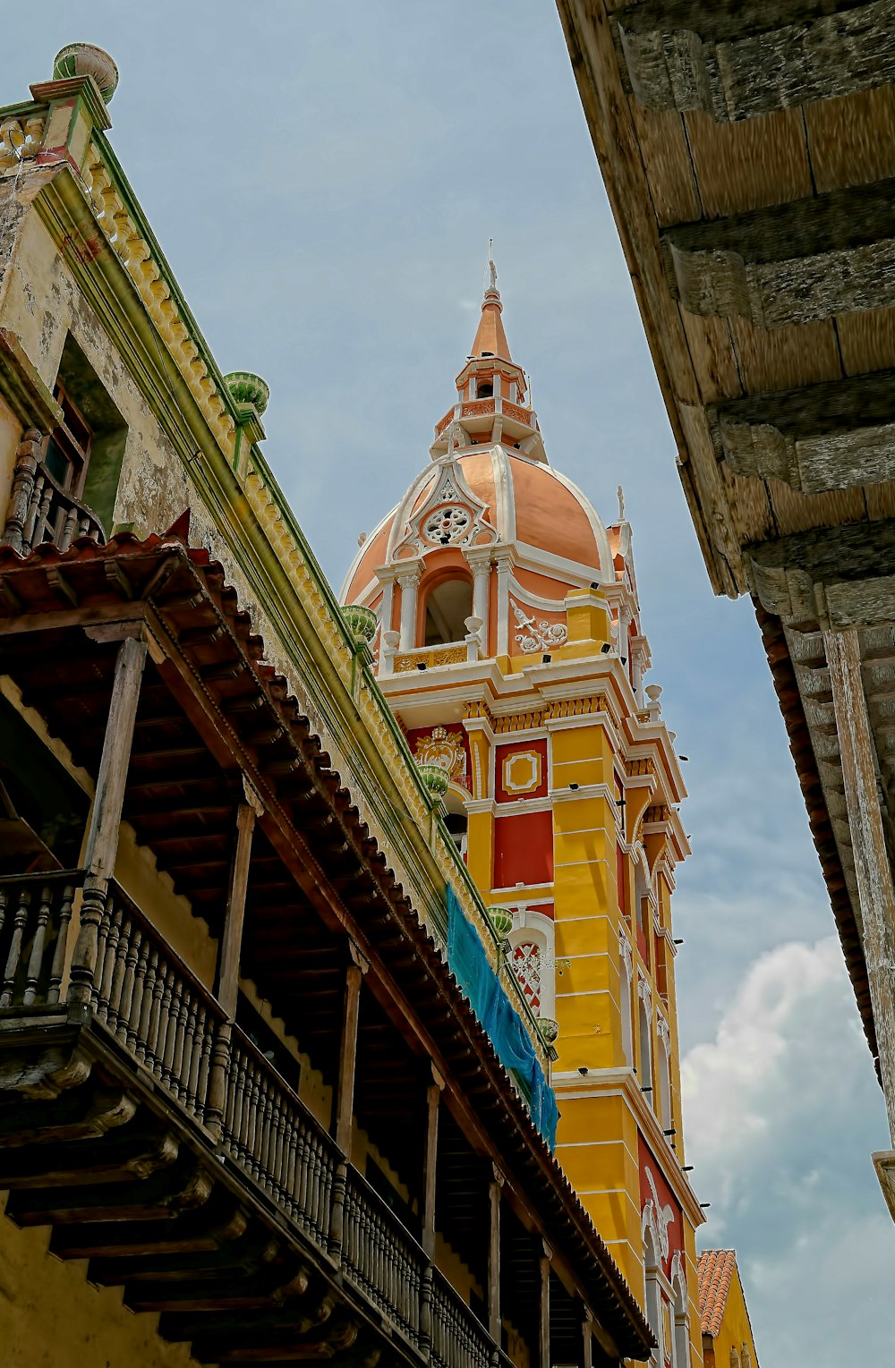 yellow concrete structure