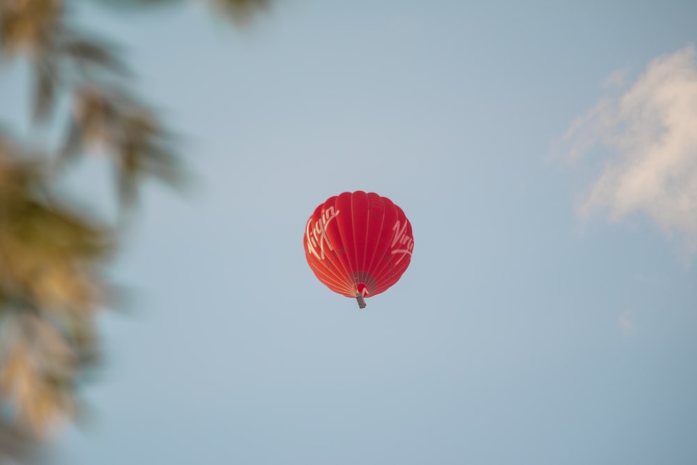 red hot air balloon