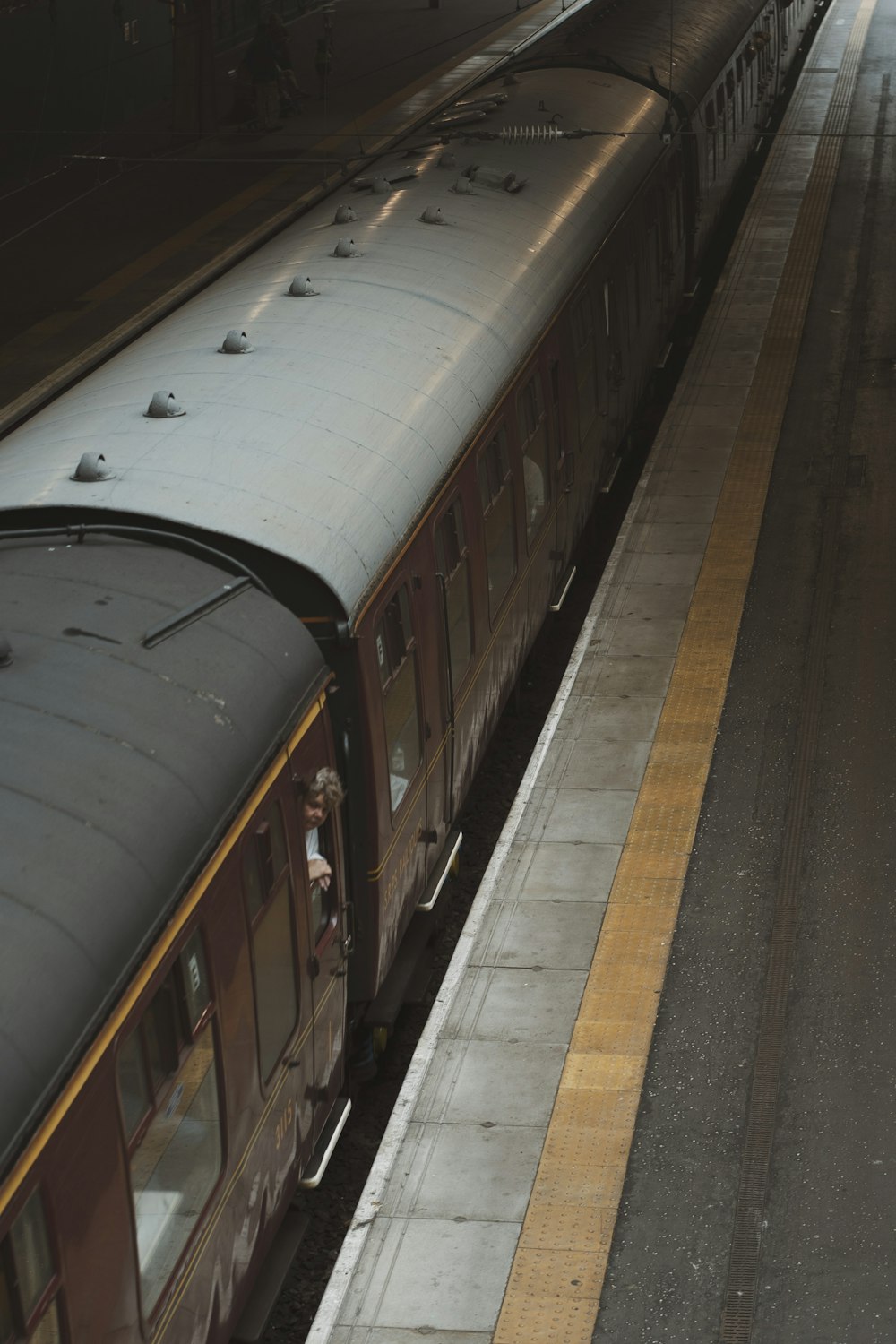 white and brown train